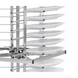thumbnail of METRO Professional Verrijdbare bordenwagen GPRT1000, roestvrij staal, 65,5 x 65,5 x 160,5 cm, 80 borden, zilver