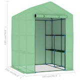 thumbnail of vidaXL Gewächshaus mit Regalen Stahl 143x143x195 cm