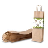 thumbnail of BIOZOYG 250 Stück Geschenktaschen braun Flaschentaschen für Weinflaschen Weinbeutel aus Kraftpapier umweltfreundliche Weintüten aus Kraftpapier