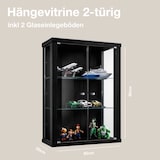 thumbnail of K-Möbel Vitrine Suspensa Vidro 80x60x25 cm Made in Germany com 2 prateleiras de vidro ESG ajustáveis Preto