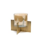 thumbnail of Bazar Bizar Kandelaar van messing glas 26x26x22.5 cm goud - Set van 2