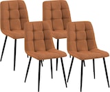 thumbnail of CLP 4er Set Esszimmerstühle Tilde Stoff HBT: 84x45x55 cm orange Stoff