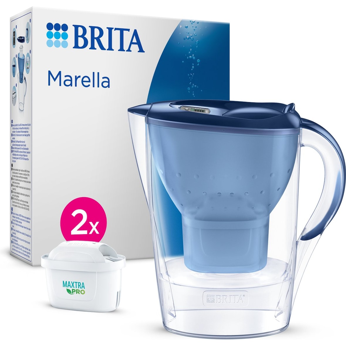 Brita Marella Filtro para depósito de água 2,4 L Azul, Transparente