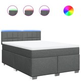 thumbnail of vidaXL Boxspringbett mit Matratze Dunkelgrau 160x200 cm Stoff