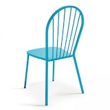 thumbnail of Chaise bistrot de jardin en métal bleu - Oviala