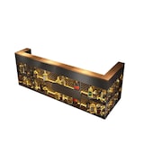 thumbnail of Bartheke, Empfangstheke, Metall-Holz-Bar, Kassenbereich, ideal für Bars, Restaurants und Geschäfte 180×50×100cm 【TWWW 180 ZJ60】