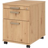 thumbnail of bümö Rollcontainer mit Hängeregistratur, Container abschließbar aus Holz in Asteiche - Rollwagen für's Büro mit Hängeregister als Schreibtisch
