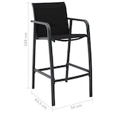 thumbnail of vidaXL Tuinbarstoelen 4 st textileen zwart