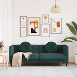 thumbnail of vidaXL Sofa mit Kissen 3-Sitzer Dunkelgrün Samt