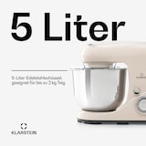 thumbnail of Klarstein Bella Pico 2G Küchenmaschine 1300W 1,7PS 6 Stufen 5 Liter Vintage-Creme