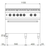 thumbnail of MBM Gasherd 6-flammig mit Jumbo-Gasbackofen 50,0 kW