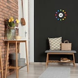 thumbnail of Relaxdays Wanduhr DIY, Uhr Wandtattoo zum Aufkleben, Zifferblatt Regenbogen, Größe variabel, Kinder- & Wohnzimmer, bunt