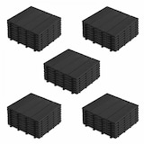 thumbnail of 40 Stück graue, klipsbare Fliesen aus Verbundholz