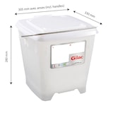 thumbnail of GILAC Seau carré HACCP + couvercle étanche - 12 L - Blanc G615712
