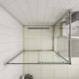 thumbnail of AICA Mampara de ducha rectangular corredera vidrio antical 6mm (980-1000)x(880-900)x1950mm