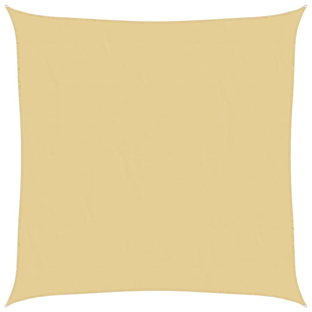 vidaXL Zonnezeil 2,5x2,5 m 100% polyester oxford zandkleurig