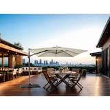 thumbnail of METRO PROFESSIONAL Sombrilla cuadrada colgante, aluminio/acero, 3 x 3 m, repelente al agua, beige/gris