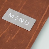 thumbnail of Securit® Menukaart A5 "Leather" - Bruin - Lijn "Ruga" - 100% ecologisch leder - Plaatje "Menu" + blanco plaatje inbegrepen - 4 zijden