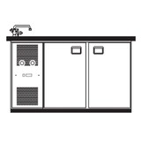 thumbnail of KBS Getränketheke mit 1 Becken links 1490x688x920 mm Umluftkühlung 230 Volt