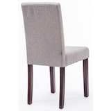 thumbnail of Décoshop26 -Sedia da pranzo dal design moderno x1 in tessuto grigio chiaro e gambe in legno marrone 10_0002030