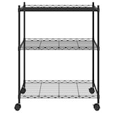 thumbnail of Helloshop26 - Étagère de rangement 3 niveaux et roues 60 x 35 x 81 cm 150 kg noir 02_0045691