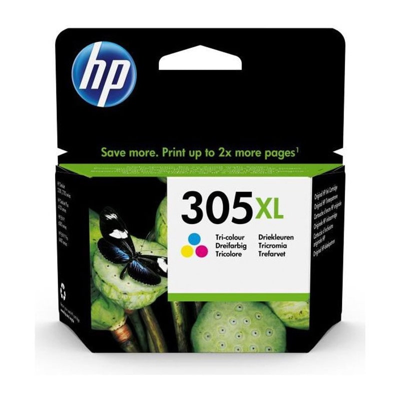 Hp 305xl Cartouche Dencre Trois Couleurs Grande Capacite Authentique 3ym63ae Pour Deskjet 2300/2710/2720/plus4100, Envy 6000