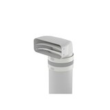 thumbnail of Naber P-UR 150mm Umlenkstück 90° mit Rundrohr,  L 1000 mm, hellgrau 4051013