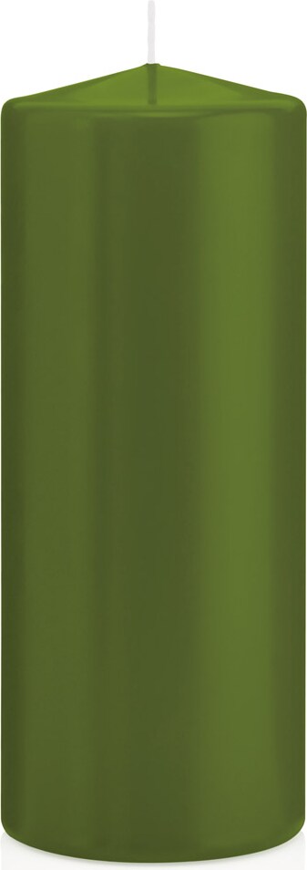 Stumpenkerzen Olive Ø 78 x 200 mm, 8 Stück
