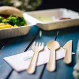 thumbnail of BIOZOYG 1000 Stück Papierlöffel 16,5cm braun umweltfreundliche Einweglöffel stabile angenehme Papierlöffel biologisch abbaubar für Catering, Events