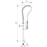 thumbnail of Grifo ducha inox. dos aguas monomando sobremesa Fabricante: Fricosmos. Referencia: 463072
