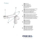 thumbnail of PREVEX Preloc Sifon für Waschbecken / Badezimmer, platzsparender Universal-Siphon | aus recyceltem Kunststoff