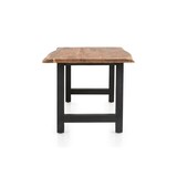 thumbnail of SalesFever Baumkanten Esstisch 140x80 cm | massive 3,5 cm Akazie Natur | H-Gestell Schwarz