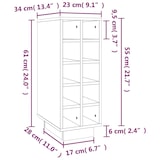 thumbnail of Décoshop26 - Vinoteca con capacidad para 10 botellas 23 x 34 x 61 cm madera maciza de pino blanco DEC024257