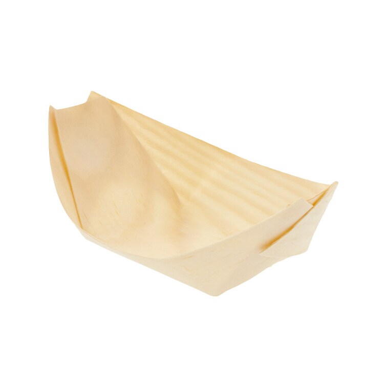 MONOUSO - Schiffchen aus Kiefernholz 140x77x20mm (50 Stück)