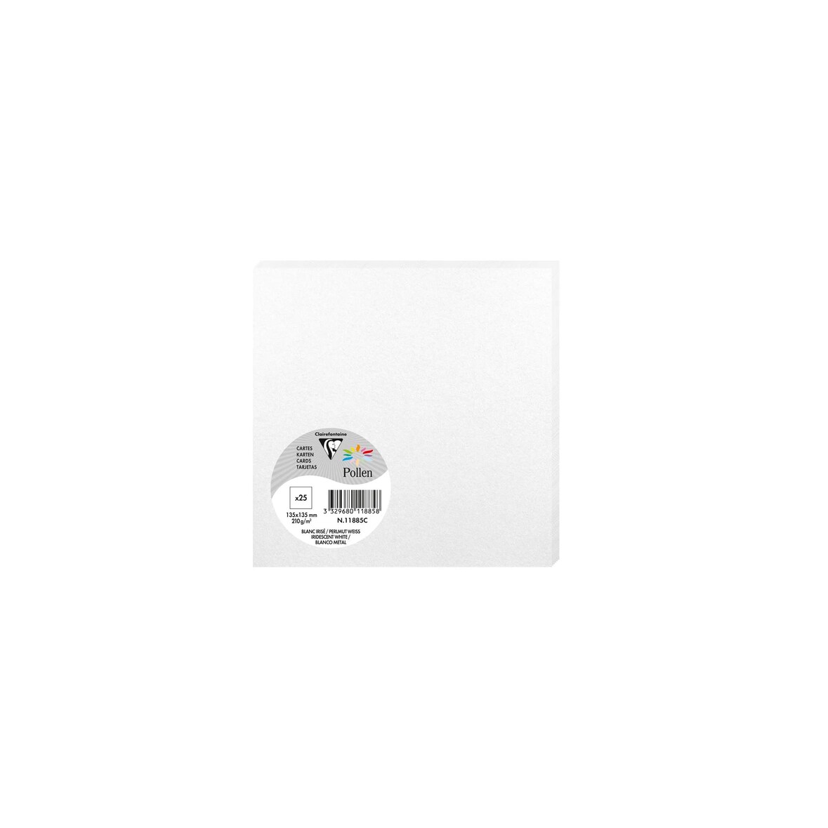 Pollen 250x Karte Pollen 135x135mm 210g - Perlmuttweiß 11885C