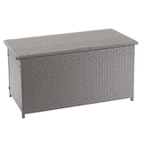 thumbnail of Poly-Rattan Kissenbox HWC-D88, Gartentruhe Auflagenbox Truhe ~ Basic grau, 63x135x52cm 320l