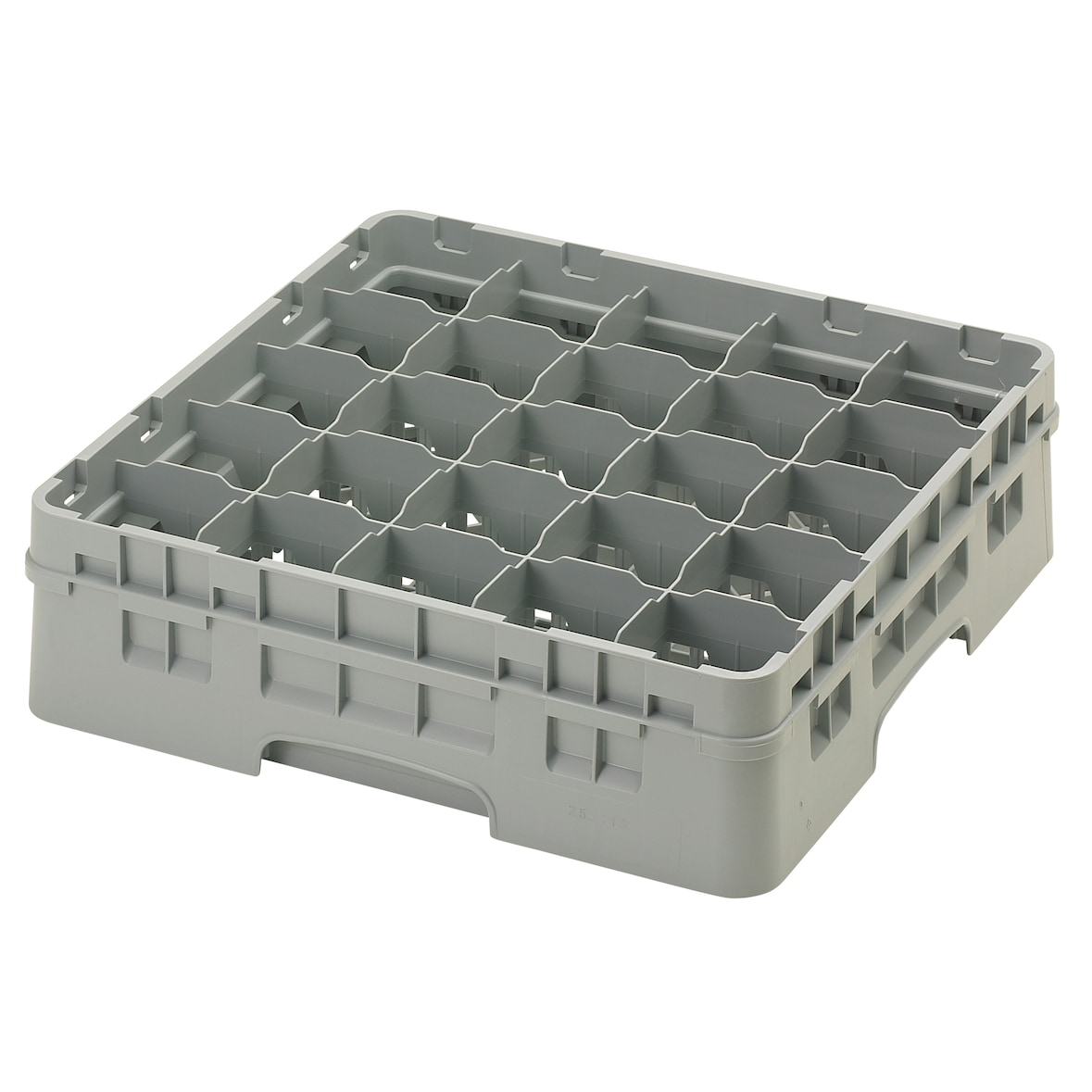 CAMBRO - 25S418-151 - Casiers de lavage 25 comp. - 8,7 cm Ø máx. - Haut max 11,8cm - 50 x 50 x 14,3 cm - Gris Clair