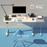 thumbnail of ONKRON Elektrisches Tischgestell höhenverstellbar 120-170 cm, bis 70 kg, Steh-Sitz Schreibtisch, WDF221E-W Weiß