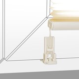 thumbnail of Plissee Verspannt mit Klemmträgern ohne Bohren Faltrollo Fensterrollo Marke 90 x 220 cm weiß crash