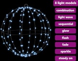 thumbnail of vidaXL Ball mit 192 LEDs 2 pcs Kaltweiß 40 cm Metall
