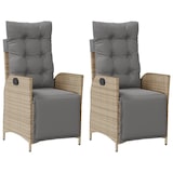 thumbnail of vidaXL Tuinstoelen 2 st verstelbaar voetensteun poly rattan beige mix