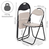 thumbnail of Klappstuhl 6er-Set, klappbarer Gästestuhl, gepolstert, leicht und bequem, Belastbarkeit 100 kg, Beige/Schwarz, Raburg Paul