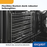 thumbnail of Exquisit Herd-Set EHE185-HBZ-020-Set inox | Energieeffizienzklasse A | 75 l Garraum | Glaskeramik Kochfeld | Herd-Set 60 cm