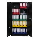 thumbnail of PROREGAL Mega Deal 3x Flügeltürenschrank ELEPHANT Metall Aktenschrank abschließbar 180x80x40cm Stahl 4 Ebenen Stahlschrank Schwarz
