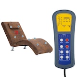 thumbnail of vidaXL Massage Chaiselongue mit Kissen Braun Wildleder-Optik