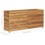 thumbnail of vidaXL Hochbeet 150x40x72 cm Teak Altholz und Stahl