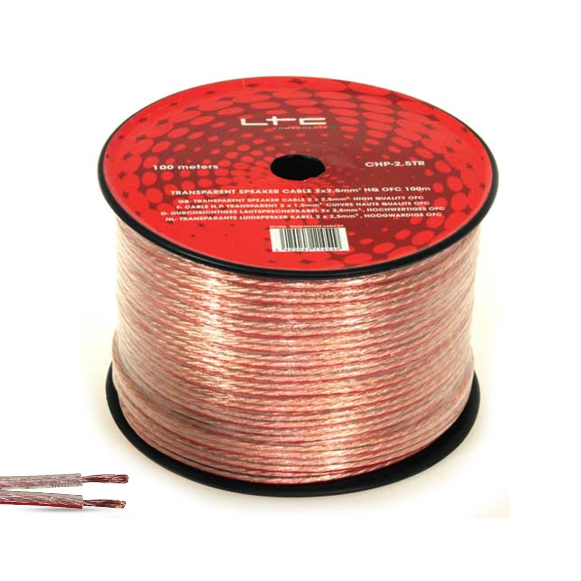 Cable haut-parleurs/Enceintes HQ 2 X 2,5 MM² 100 M