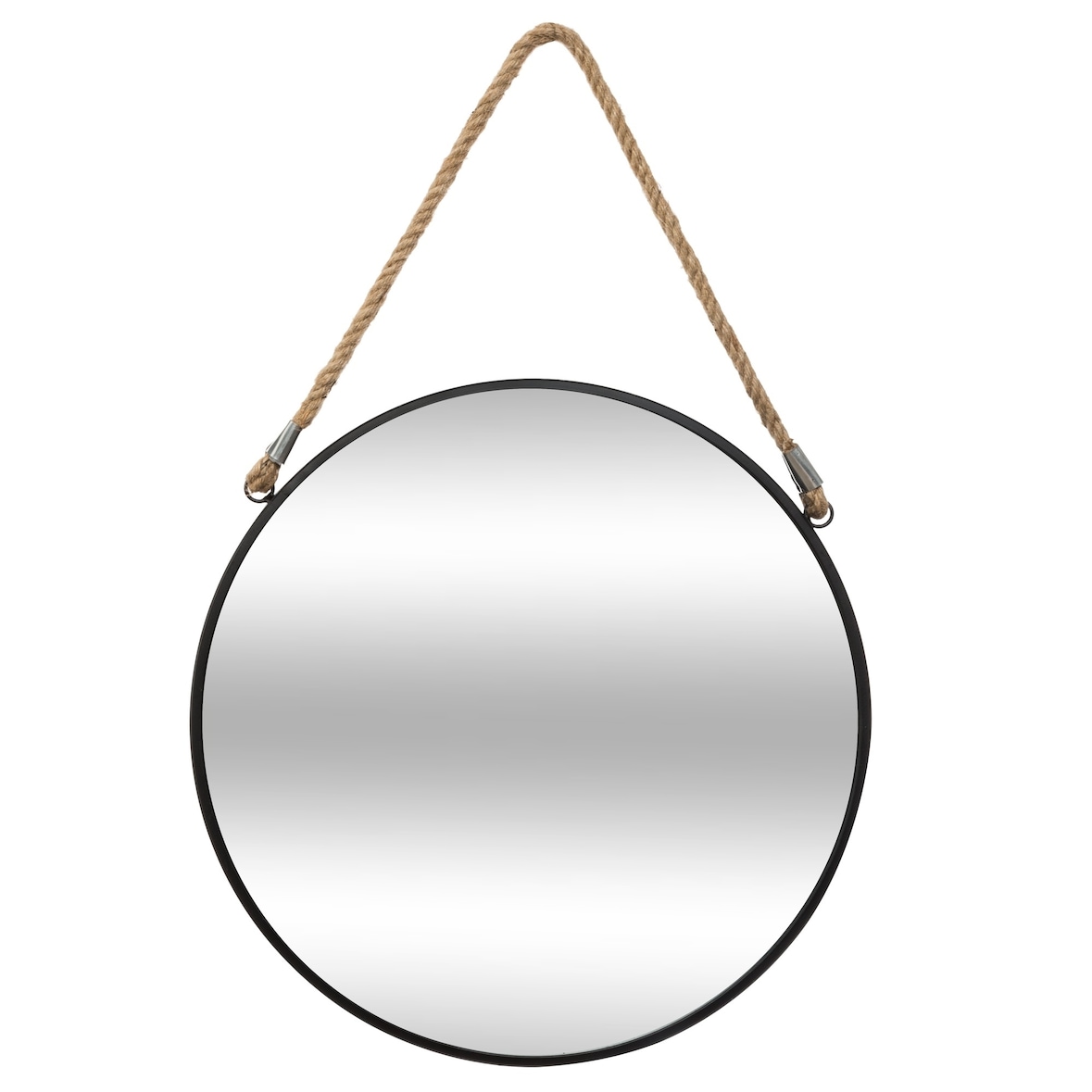 WellHome - Specchio tondo in metallo con corda Ø55 cm