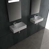 thumbnail of Alpenberger Waschbecken | Kleines Hängewaschbecken Gäste-WC | Waschplatz Lösung Keramik Eckig | Mini Handwaschbecken für Badezimmer Modernes Design