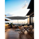 thumbnail of METRO PROFESSIONAL Ombrellone da terrazza, alluminio / poliestere, Ø 4 x 4 m, apertura a manovella, idrorepellente, protezione UV, grigio